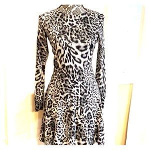 Micheal Kors black, white, grey sweater dress